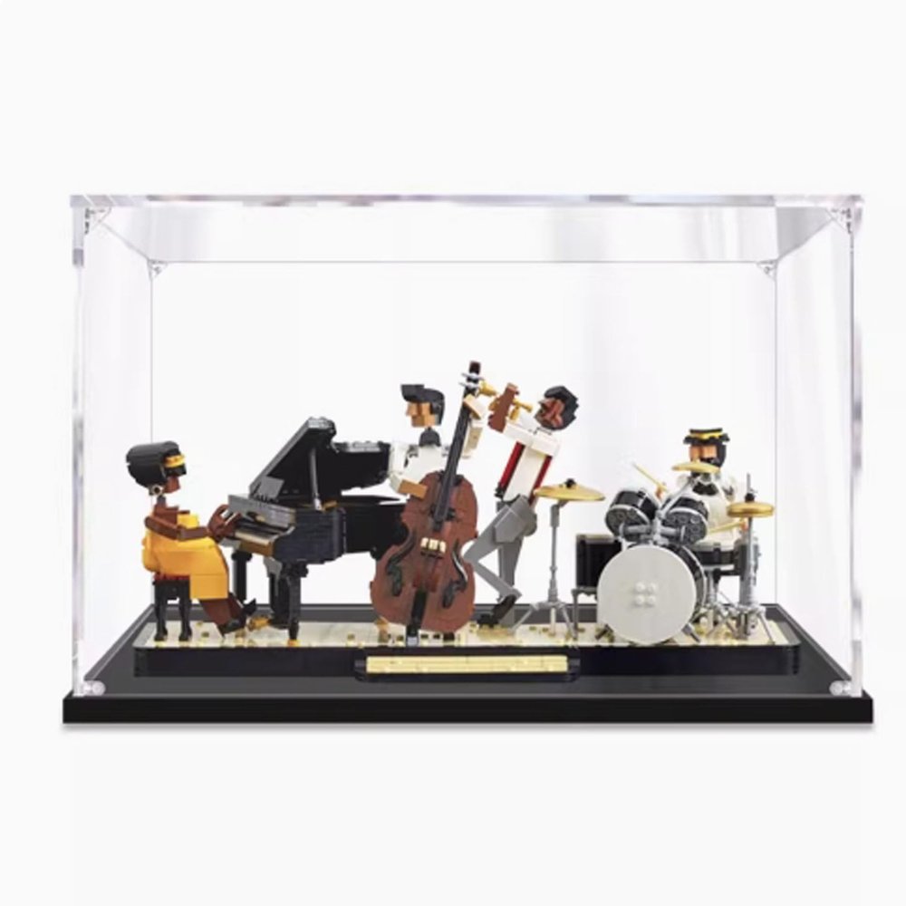 Acrylic Display Box for 21334 Jazz Band Model, Assembled Dustproof Display Box,Storage Box (Display Box Only) (3mm)