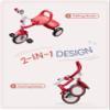 besrey Toddler Tricycle with Bell, Kids Tricycle Age 18 Months to 5 Years, Kids Trike, Toddler Bike for 1.5-5 Year Olds, Baby Trike, Gifts & Toys for Boys & Girls, New Red view 2