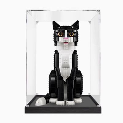 Acrylic Display Box for 21349 Tuxedo Cat Model, Assembled Dustproof Display Box,Storage Box (Display Box Only) (2mm)