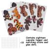 18pcs Glitter Leopard Gecko Dessert Cupcake Pick for Reptile Pet Theme Decor Supplies Men Women Happy Birthday Party Decorations view 3