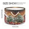 Flradish Gingerbread House Christmas House Cotton Rope Baske,20" X 20" X 14" Woven Baby Soft Waterproof Laundry Baskets with Handles,Toy Basket for Storage,Living Room,Toy,Blankets,Clothes view 2