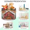 Flradish Gingerbread House Christmas House Cotton Rope Baske,20" X 20" X 14" Woven Baby Soft Waterproof Laundry Baskets with Handles,Toy Basket for Storage,Living Room,Toy,Blankets,Clothes view 4