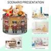 Flradish Christmas Nutcracker Cotton Rope Baske,20" X 20" X 14" Woven Baby Soft Waterproof Laundry Baskets with Handles,Toy Basket for Storage,Living Room,Toy,Blankets,Clothes view 4