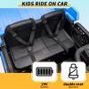 24V Kids Ride On Dump Truck with R/C, 2 Seater Electric Car - 2WD/4WD Powerful Motors, 4.4 Mph, Electric Dump Bed & Shovel, EVA Tires, Music Player, Soft Start, 19" Spacious Seat (Blue) view 2