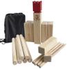 Kubb Outdoor Game | Viking Game Rubber Wood Garden Throwing Toy with Carry Bag (30 x 5 x 5 cm-King) view 1