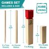 Kubb Outdoor Game | Viking Game Rubber Wood Garden Throwing Toy with Carry Bag (30 x 5 x 5 cm-King) view 2