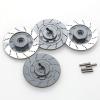 4pcs Metal Brake Disc Wheel Hex Hub Adapter 12mm for Tamiya TT01 TT02 HPI HSP 94123 Sakura D4 1/10 RC On Road Racing Car(Silver) view 4