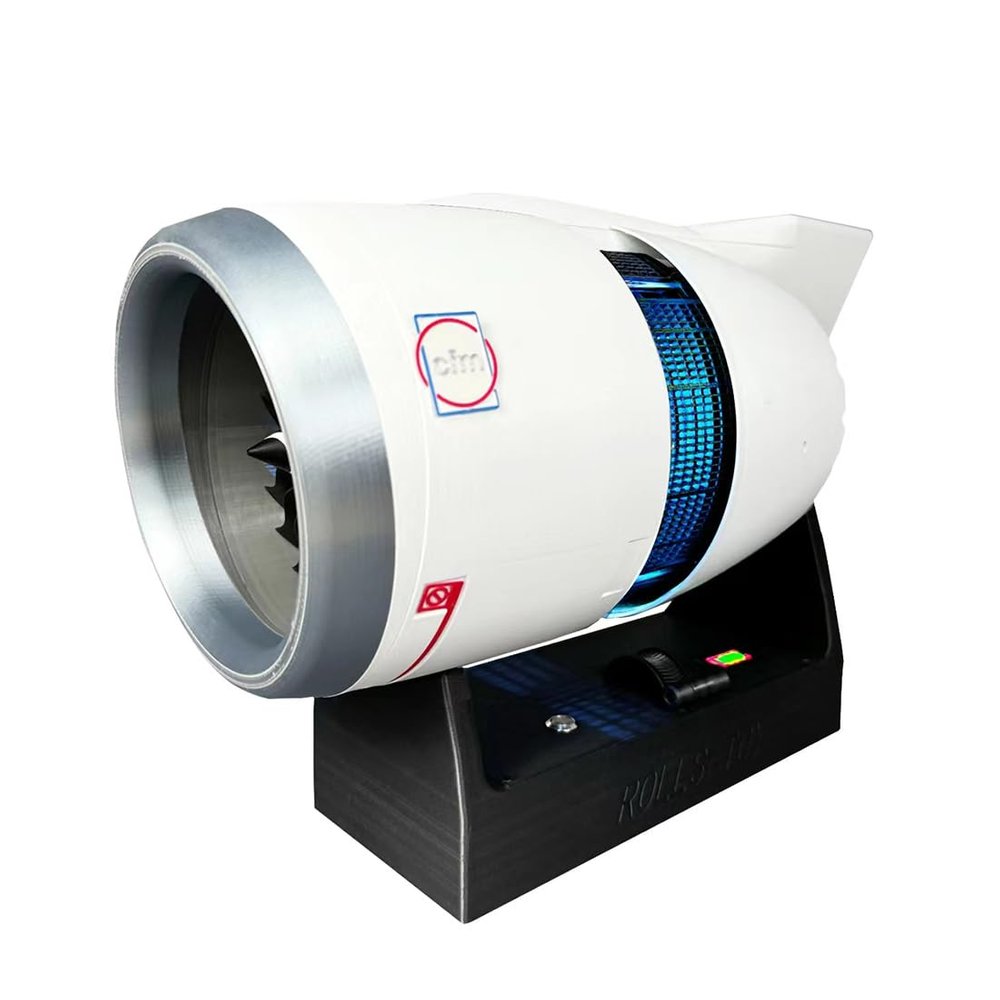 MindXplore Simulated Functional Turbofan Engine Model Kit, 3D Printed Functional Nacelle Thrust Reverser Turbofan Engine Model, Finished Version