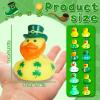 24 Pcs St. Patrick's Day Rubber Ducks,Jeeps Ducks for Ducking,2" Mini Duckies Bath Toys for Kids St. Patrick's Day Party Favors Car Dashboard Decoration Gift Exchange view 2