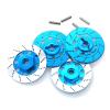 4pcs Metal Brake Disc Wheel Hex Hub Adapter 12mm for Tamiya TT01 TT02 HPI HSP 94123 Sakura D4 1/10 RC On Road Racing Car(Light Blue) view 1