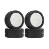 4Pcs 50mm Rubber Tire Tyre Wheel for SG1603 SG1604 SG1605 UDIRC UD1601 UD1602 UD1603 UD1604 1/16 RC Car Upgrade Parts(White) view 1