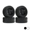 4Pcs 50mm Rubber Tire Tyre Wheel for SG1603 SG1604 SG1605 UDIRC UD1601 UD1602 UD1603 UD1604 1/16 RC Car Upgrade Parts(White) view 2