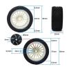 4Pcs 50mm Rubber Tire Tyre Wheel for SG1603 SG1604 SG1605 UDIRC UD1601 UD1602 UD1603 UD1604 1/16 RC Car Upgrade Parts(White) view 3