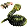 SUMLAND 3D Printed Snake,3D Printed Animals,24 Inch 3D Printed Fidget ToysArticulated 3D Printed Crystal AnacondaHome Office Executive Desk Decoration Black Gold view 1