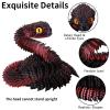 24 Inch 3D Printed Snake,3D Printed Animals,3D Printed Fidget ToysArticulated 3D Printed Crystal AnacondaHome Office Executive Desk Decoration Black Red view 3