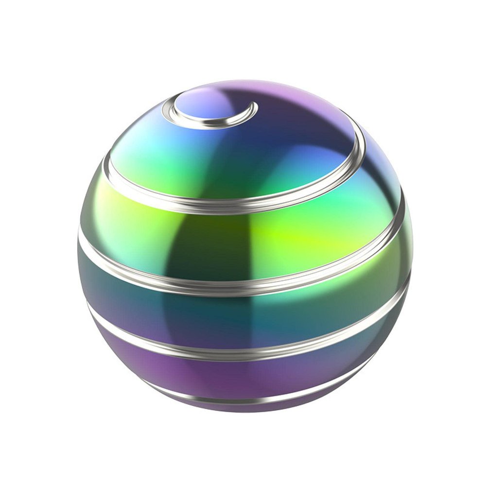 High-Gloss Silver Wire Rotating Desktop Ball Transfer top Amazon Cross-Border fingertip Burst Spin Decompression Douyin Toy