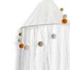 100% Cotton Kids Bed Canopy for Child Bedroom | Pom Pom String Accessory & Nursery Crib Hanging Curtain | Mosquito Net Bedding for Girls Play Room Decoration | Reading Nook Canopies Toddler Dome Tent view 2
