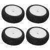 4pcs 1/8 Buggy Off Road Tires, 17mm Hex RC Wheels, Front and Rear Tires and Wheels for 1:8 Off Road Cars, Ideal for Losi, Badlands (White) view 2