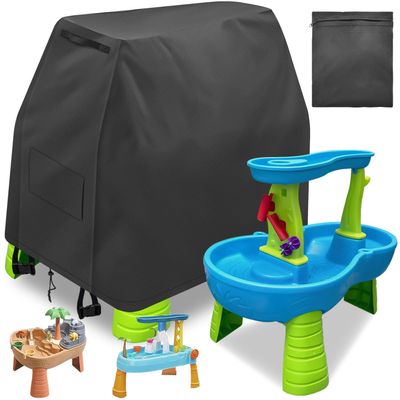 Intoypad Kids Water Table Cover for Step2 Rain Showers Water Table Accessories, Outdoor Toys Waterproof Sunshade Dust Cover for Toddlers 1-3 Outdside Step 2 Watertable Toys for Kids Ages 3-5