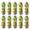 50 Pack Mardi Gras Flower Leis Necklaces Bulk, Red Green Yellow Mardi Gras Hawaiian Leis for Mardi Gras Party Decorations, Gaysby Themed Party, Masquerade Costume Accessories view 1