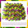 50 Pack Mardi Gras Flower Leis Necklaces Bulk, Red Green Yellow Mardi Gras Hawaiian Leis for Mardi Gras Party Decorations, Gaysby Themed Party, Masquerade Costume Accessories view 3