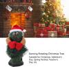 Cute Funny Rotating Christmas Tree Dance with Christmas Hat Music Box Decoration Children's Day Plastic Electric Toy Tree Toy view 2