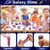 28 Pack Valentines Galaxy Slime Toys for Kids, Valentines Galaxy Slime with Valentines Cards Kids Stress Relief Fidget Set for Kids School Classroom Valentines Party Favors Supplies view 2
