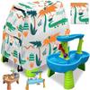 Intoypad Kids Water Table Cover for Step2 Rain Showers Water Table Accessories, Outdoor Toys Waterproof Sunshade Dust Cover for Toddlers 1-3 Outdside Step 2 Watertable Toys for Kids Ages 3-5 view 1