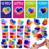 28 Packs Valentines Day Gifts for Kids, Valentines Galaxy Hearts Slime with Valentines Cards Stress Relief Fidget Toy for Kids Boys Girls School Classroom Prizes Party Favors Valentine Exchange Gifts view 1