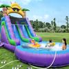 26FT(L) Commercial Grade Water Slide for Kids Adults,(Double Slides) (Heavy Duty Full PVC) (Big Airtight Water Pool), (950w UL Blower), Inflatable Waterslide for Backyard, Outdoor Blow up Park view 1