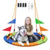 40 Inch Tree Swing Spider Web Tree Swing,800Lb Weight Capacity,900D Oxford Waterproof with Handles, with 71" Adjustable Hanging Strapsfor Backyard,Gifts for Kids Playground (40Inch-3Colors) view 1