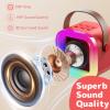 Fede Karaoke Machine for Kids Adults, Mini Karaoke Machine with 2 Wireless Microphones, Portable Bluetooth Speaker with Voice Changing Effects & LED Lights, Best Gifts Toys for Girls and Boys view 4