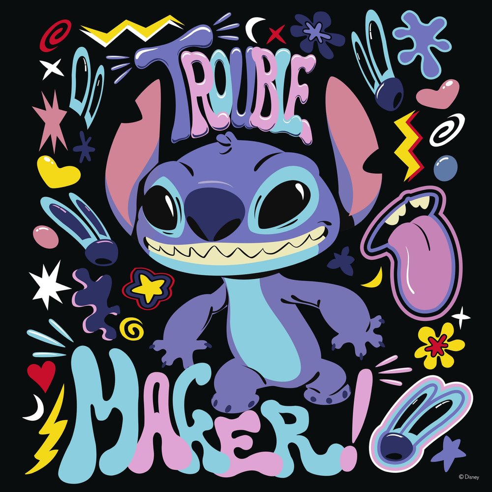 Ceaco - Disney Stitch Trouble Maker - 300 Large Piece Puzzle for Adults