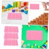GLSTOY 3pcs Brick Mold for DIY Mini Brick Making Mold Table DIY for Miniature Building Scenery Random Color view 4