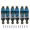 6pcs Metal Oil Shocks (F/R) for Ta-Miya G6-01 6X6 1/18 for Kong-Head/for King Chassis(Blue) view 2