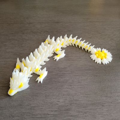 Stufferware Dragon Sunflower Glow in The Dark Articulated Figurine (Glow 13 inches Long)