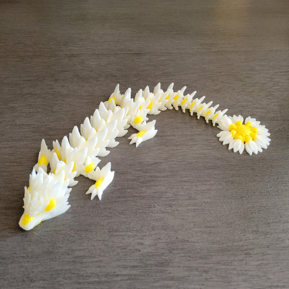Stufferware Dragon Sunflower Glow in The Dark Articulated Figurine (Glow 13 inches Long)