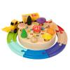 3-in-1 Montessori Wooden Toy for Toddlers 2 3 4 5 Year Old Mushroom Size Matching Game, Magnetic Bird Catching Worms & Rainbow Train Track | Fine Motor Toys for 2-4 Year Old Boys and Girls(30 Pcs view 1