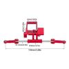 CNC Aluminium BAT Servo Mount with Hydraulic Steering Link for 1/10 RC Crawler Axial SCX10 III Portal Axle LCG Chassis DIY Parts (Red) view 2