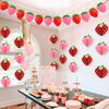13PCS Strawberry Party Decorations Honeycomb Balls Banner Berry First Birthday Hanging Decor Table Centerpieces view 2