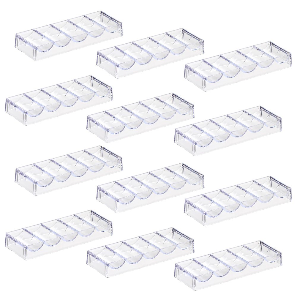 LUOBAO Acrylic Poker Chip Tray Rack- Clear Organizer for 100 Standard Casino Chips-Suitable for Texas Hold'em, Blackjack, Gambling, Poker Clubs, Parties, or Family Casino Nights