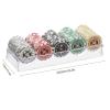 LUOBAO Acrylic Poker Chip Tray Rack- Clear Organizer for 100 Standard Casino Chips-Suitable for Texas Hold'em, Blackjack, Gambling, Poker Clubs, Parties, or Family Casino Nights view 2