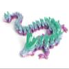 ToySupplyFun 3D Dragon, Ariculated Crystal Dragon,3D Printed Dragon, Flexible Fidget Toy for Festival, Home Decoration, Executive Desk Decorations (Candy) view 1