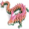 ToySupplyFun 3D Dragon, Ariculated Crystal Dragon,3D Printed Dragon, Flexible Fidget Toy for Festival, Home Decoration, Executive Desk Decorations (Candy) view 4
