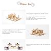 Youngmodeler Mini Tile Roofed House 2 Compartsments, Wooden Creative Model Kits, Detailed Model Kits for Enthusiasts and Collectors  view 3
