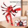 T13 Robot Humanoid Action Figure, Cool 3D Printed Multi-Joint Deformed Humanoid Action Figure with Movable Joints, Perfect for Birthday Gifts (Black) view 3