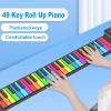 49 Keys Roll Up Piano Silicone, Design Portable Keyboard for Children, Music Education Toy for Beginners view 4