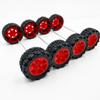 10PCS Toy Car Wheels 39mm Toy Car Rubber Tire Wheels with 5PCS Shaft Round Rod Axles for RC Car Truck Robot DIY Model Toy Parts (2x20x39mm) view 2