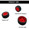 10PCS Toy Car Wheels 39mm Toy Car Rubber Tire Wheels with 5PCS Shaft Round Rod Axles for RC Car Truck Robot DIY Model Toy Parts (2x20x39mm) view 3