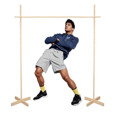 GOTHINK Wooden Limbo Game for Kids Adults, 4.7ft Tall Limbo Pole How Low Can You Go Outdoor Game Set Great for School Field Day Luau, Cookout, Pool Party, Birthday and Summer Outdoor Activities